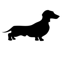 Dachshund Suasage Dog Silhouette Vinyl Sticker