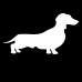 Dachshund Suasage Dog Silhouette Vinyl Sticker