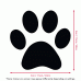 4X Paw Shaped Gloss Vinyl Wall Car Stickers