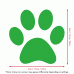 4X Paw Shaped Gloss Vinyl Wall Car Stickers