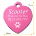 Large 35mm Heart Personalised Laser Engraved Aluminium Pet Dog Cat Tag 