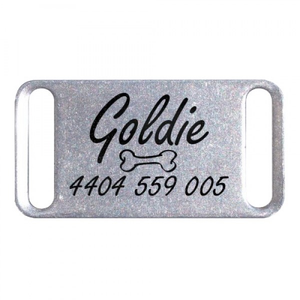 Silent Slider Collar Stainless Steel Engraved Pet Dog Tag Kokopetart