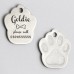 Paw Stainless Steel Engraved Pet Dog Cat ID Tag Large 35mm