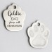 Paw Stainless Steel Engraved Pet Dog Cat ID Tag MEDIUM 27mm